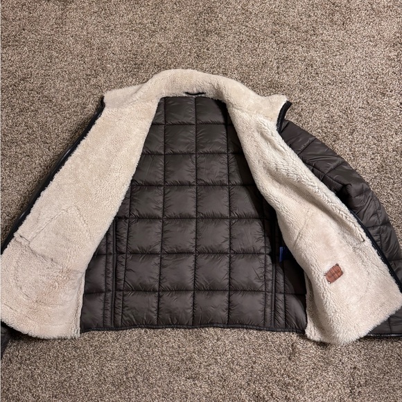 Emiliano Zapata Shearling & Leather Puffer Jacket Size 56 - Picture 13 of 15